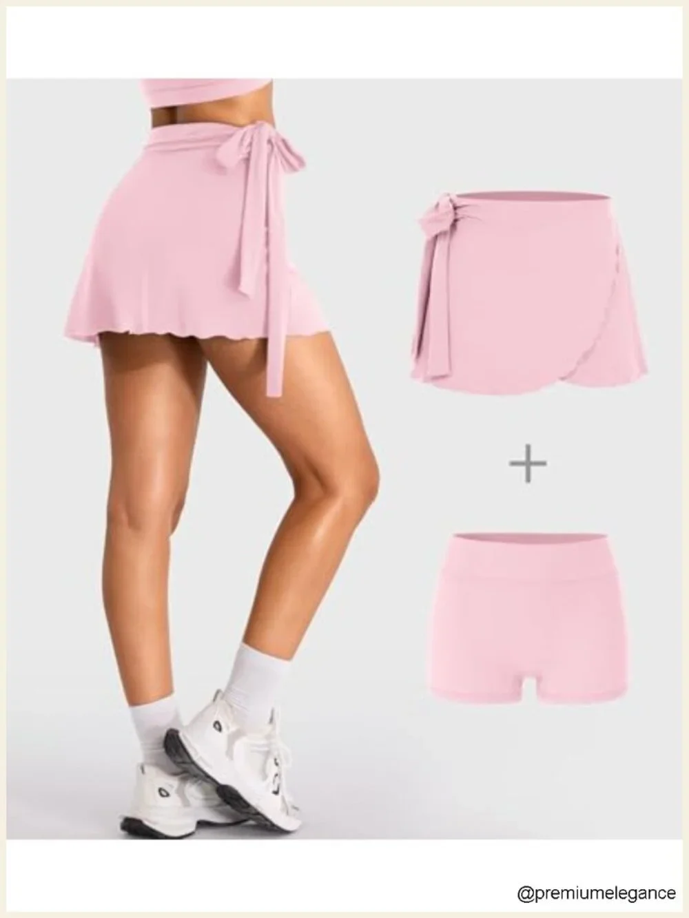 Ballet Wrap Skort with Shorts - Active Mini Skort for Tennis Yoga Pilates